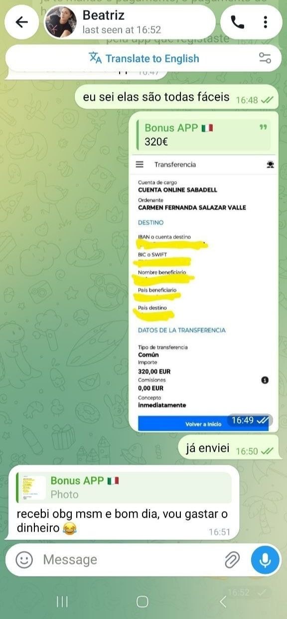 Snímek obrazovky platby